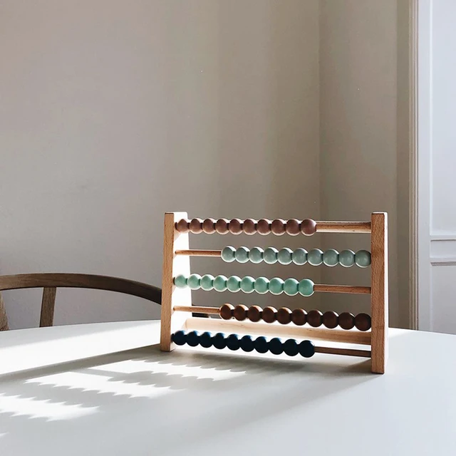 Wooden Abacus Children Early Math Learning Toy Numbers Counting Calculating Beads Montessori Educational Toy 4