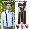 New Colorful Wedding Accessories Suspenders with Bowtie Fashion Bow Tie Set Adjustable Bow Tie & Suspenders ► Photo 2/6