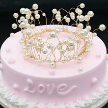 Аксессуары для выпечки, торта, дня рождения, аксессуары для волос невесты, полностью ручная работа, морская жемчужная Корона