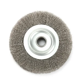 

Stainless Steel Crimped Wheel Brush Wire Bench Grinder Rust Removal Tools Appearance Finishing And Cleaning Polishing
