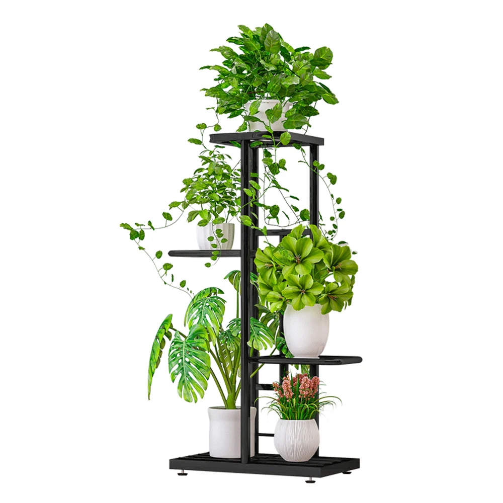 1pcs Plant Shelves Iron Potted Flower Plant Stand Rack Multiple Flower Pot Holder Shelf Indoor Outdoor Planter Display Organizer 