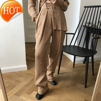 

High Waist Pants Adjustable Waist Women Oversize Loose Casual Pants Women Trousers