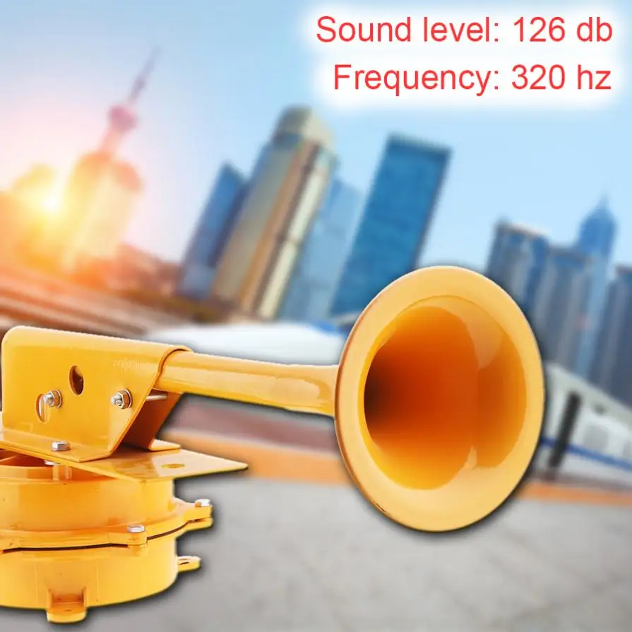 매우 시끄러운 항공 알루미늄 기차 트랙 경적, 12V, 24V, 1280DB, 트럭 보트 기차 화물차용, 컴프레서 카 트럼펫 필요 없음
