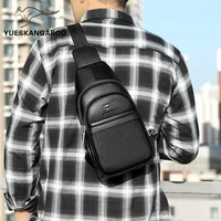 Sac à bandoulière en cuir kangourou pour homme, sac de poitrine marron, sac à bandoulière noir, sac de messager masculin, voyage décontracté, marque de luxe, nouveau 6