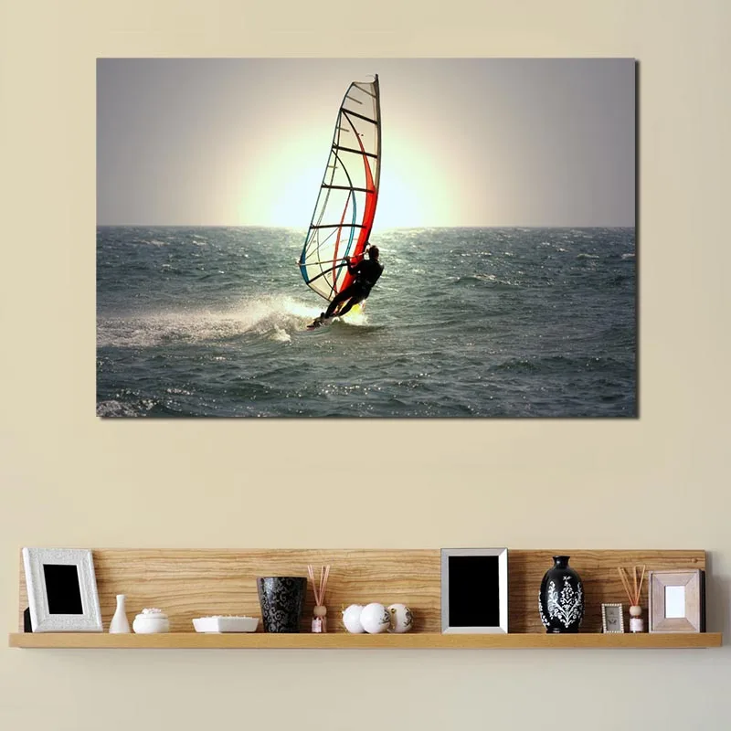 

Windsurfing Water Sports Canvas Posters Prints Wall Art Painting Decorative Picture Modern Living Room Home Decoration Framework