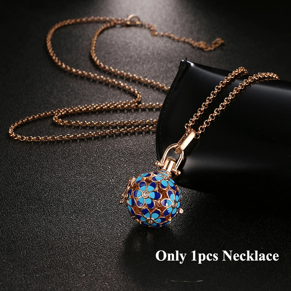 Only Necklace-10 Новое дерево жизни ароматерапия ювелирные изделия Музыка Ангел шар звонящий ожерелье с медальоном беременность ожерелье эфирное масло колье аромараспылитель - Окраска металла: Only Necklace-10