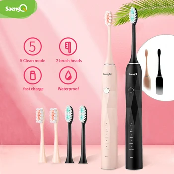 

saengQ Electric Toothbrush Tooth brush USB Rechargeable Upgraded adult Waterproof Whitening Ultrasonic Automatic Toothbrush