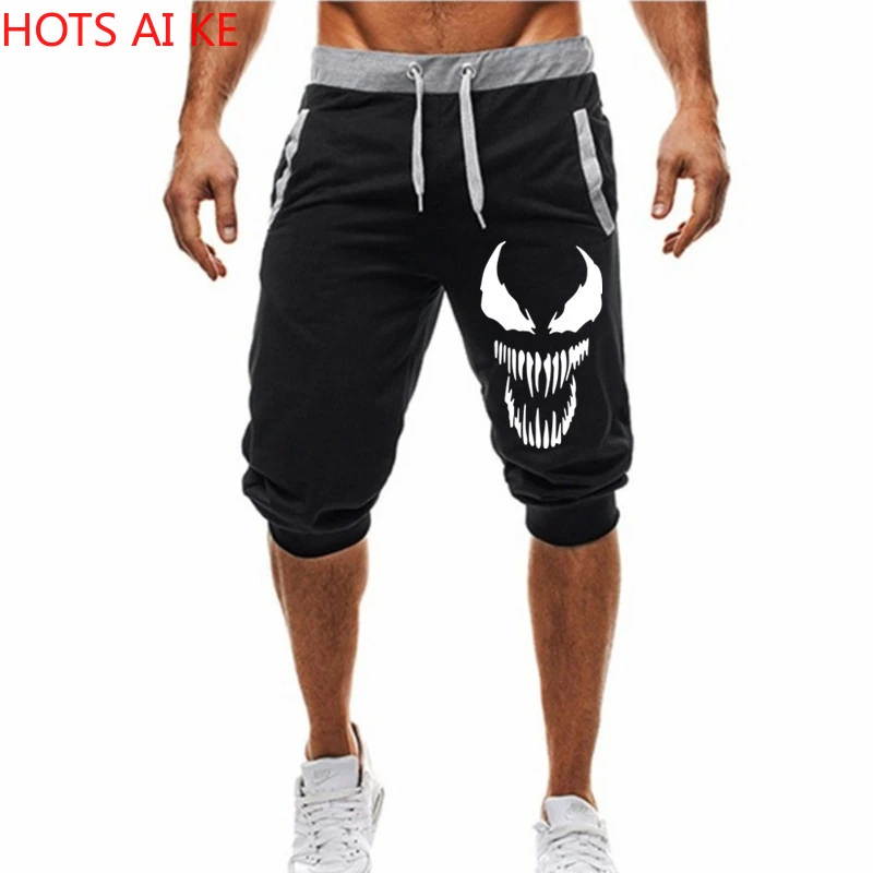 Pantalones cortos con estampado venom para hombre, Shorts chándal informales a la moda, para y Fitness, novedad de verano 2021, M 3XL|Pantalones cortos| - AliExpress