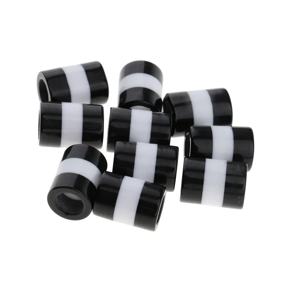 10pcs Plastic Beads Striped Resin Necklace Jewelry Beads Hair Decoration Supplies