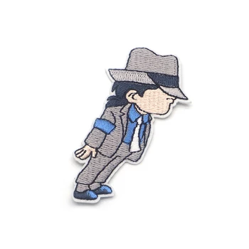 

100pcs/lot Dancer 45 Degree Patches Personality Trend Embroidery Patch for Clothes Iron on Patch Creative DIY Accessories S125