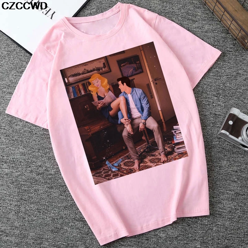 CZCCWD женская одежда 2019 модная футболка Ulzzang Harajuku принц принцесса досуг уличная
