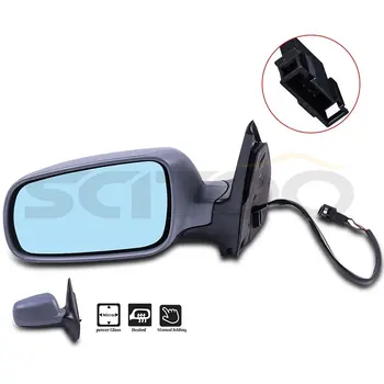 

Scitoo Power Heated Side View Door Mirror w/Blue Tint Driver LH for Jetta GTI Golf Auto Replacement Exterior Car Parts