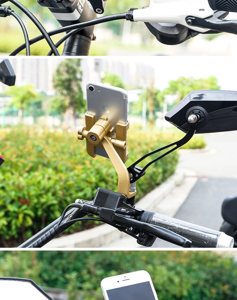 Universal Aluminum logo mobile phone holder Motorcycle Accessories For Honda CB125RCB 650R CB 650 CB250R CB300R CB500X CB650R