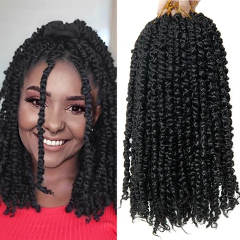 

Cheris hair 12inch Pre Twisted Passion Twist Hair Crochet Hair Synthetic Ombre looped Fluffy Spring Bomb Twists Braiding Hair