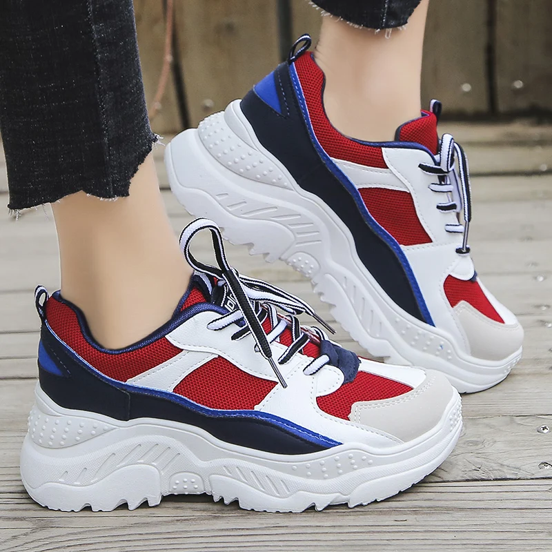 Модные женские кроссовки на платформе вулканизированные женская обувь плоской