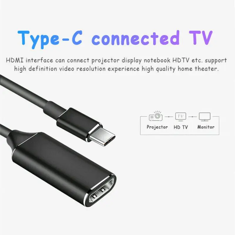 USB-C тип-c к HDMI тип-c проекционный экран мобильного телефона HD конвертер 4K30Hz