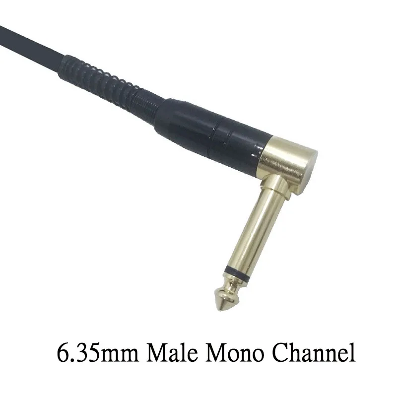 Моно канал правый угол 6,35 мм штекер 6,35 мм Женский Разъем 20 см удлинитель аудио кабель адаптер для динамиков микрофон микшер