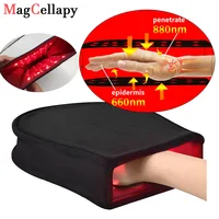 Red & Infrared light therapy device for hand Pain Relief Near Infrared Mitten Glove for Arthritis Fingers Double Side LED 880NM