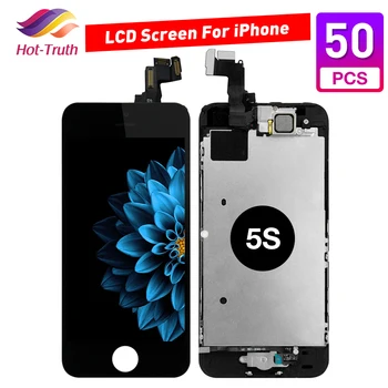 

50 Pcs Complete LCD For iPhone 5S Display LCD Touch Screen Digitizer Assembly Replacement Full Set with Home button+Camera
