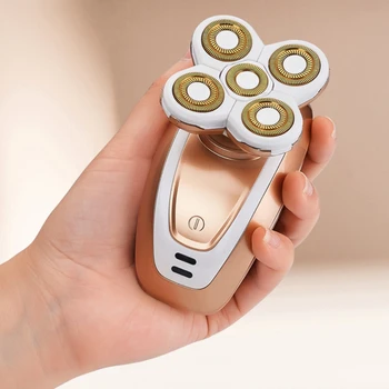 

Body Hair Shaver Five Head Rotatable Hair Beard Trimmer Usb Rechargeable 4D Waterproof Hair Shaver for Men and Women