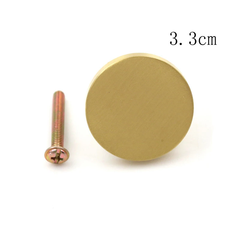 

1xround Brass Cabinet Knob Drawer Pull Handle Cupboard Door Decor Crafts+ Screw