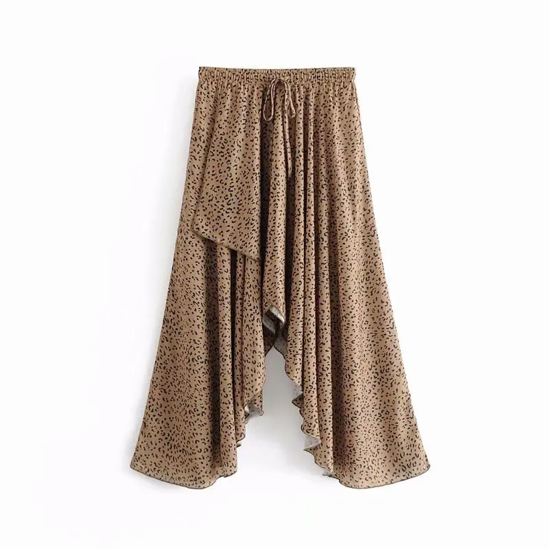 

2019 Western Style Spring And Summer WOMEN'S Dress New Style Animal Pattern Printed xi dai qun Skirt