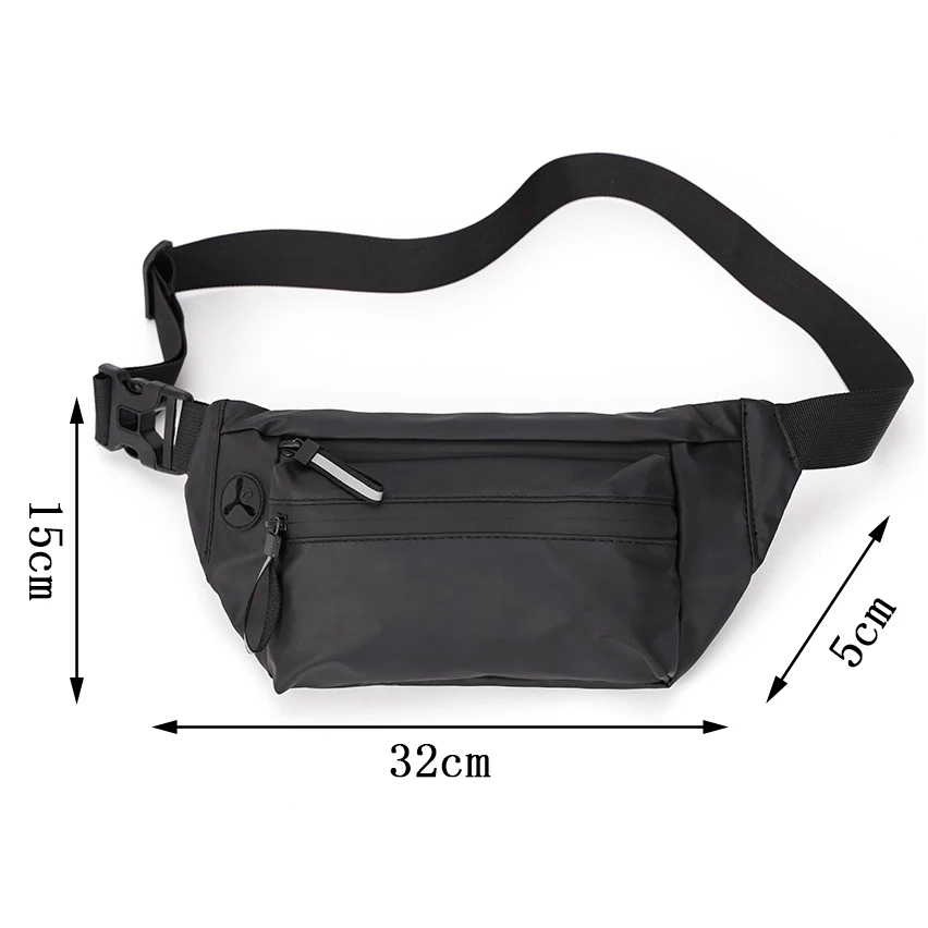 Fanny Pack Black Waterproof Money Belt Bag Men Purse Teenager's Wallet Belt  Fashion Bum Bag Travel Crossbody Chest Bags Unisex - AliExpress