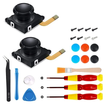 

2 Pack 3D Replacement Joystick Analog Thumb Stick for Nintendo Switch Joy-Con Controller - Screwdriver Tool