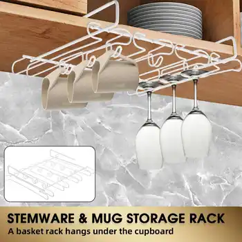 

Multifunction Dishes Racks Cupboard Mug Holder Shelf Mug Hooks Rack Hanger Coffee Cup Storage Holder For Kitchen Accessories