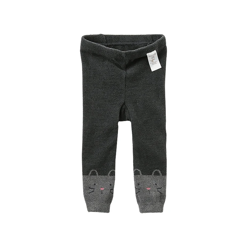 DB12517 dave bella/весенне-осенние модные штаны с принтом для маленьких девочек детские длинные штаны брюки для малышей - Цвет: black