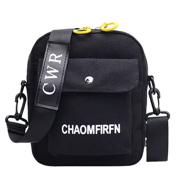 

2020 New Women Yellow Pure Color Casual Tote Outdoor Bag Letter Pattern Trend Casual Canvas Handbag Zipper Shoulder Bag#LR5