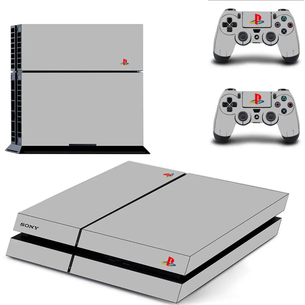 Чистый белый серебряный полное покрытие лицевые панели наклейка для PS4 наклейка для playstation 4 консоли и контроллеры наклейка для PS4 виниловая наклейка - Цвет: QPTM0426