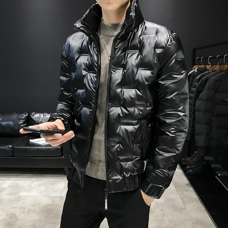 Зимние парки Manteau Homme Hiver Erkek mon Модные мужские однотонные толстые куртки и пальто со стоячим воротником зимняя мужская куртка