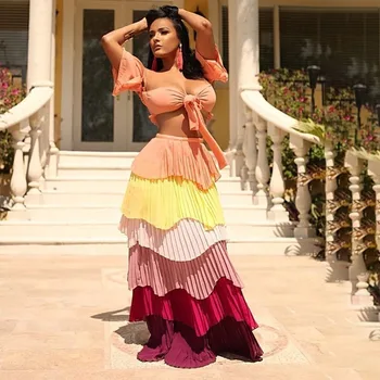 

Beach Dress For Women Tunic Kaftan Tunics Skirt Summer 2020 New Wise Bra Top Contrast Cake Bikini Set Acetate Solid