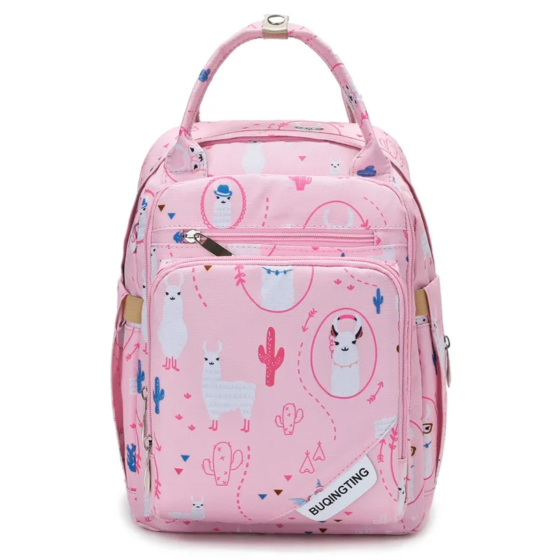 pink Модная новая сумка для подгузников, рюкзак для мам, сумка для беременных, большая вместительность, милые детские сумки для мам, уличная дорожная сумка для ухода за ребенком - Цвет: pink
