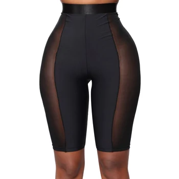 

Summer Shorts Women Straight Slim Elastic Waist High Waist Shorts Short Feminino Five Short Sport Biker Shorts