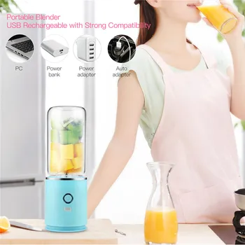 

USB Rechargeable 300ML Juicer Blender Stainless Steel Balde Vegetable Fruit Mixing Juice Electric Blender Juicer Shakes Machine