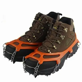 

1Pair Winter Snow Crampons Non Slip Climbing Cleats Shoe Cover Ice Gripper Spikes Outdoor Hiking Manganese Steel Cleats Overshoe