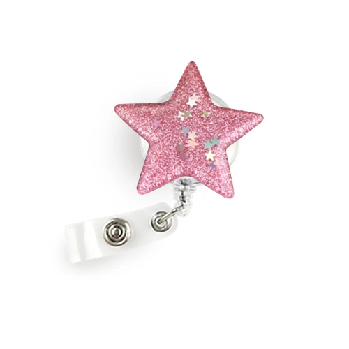 Сердце смолы Pull имя карты держатель для бейджа для медсестры студента кремнезема выдвижной держатель для бэйджа выставки грудь офисная карта - Цвет: 9