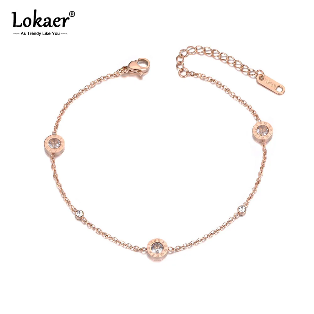 Lokaer 보헤미아 비치 스테인레스 스틸 매력 구두 발 보석 큐빅 지르코니아 ..
