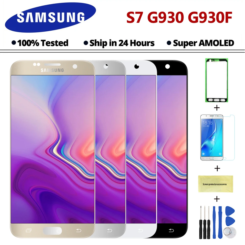 

S7 Replacement The Burn-Shadow Display For SAMSUNG S7 G930 G930F G930FD LCD Screen Digitizer Assembly With Frame