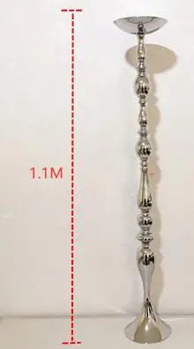 6 silver 110cm Свадебный поставщик торговля Русалка стол Центральная ваза для свадебных украшений(серебро, белый, золотой - Цвет: 6 silver 110cm