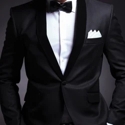 2021 Shawl Lapel Custom Prom Business Boyfriend Jacket with Pants Black Wedding Tuxedo for Groom 2 Piece Slim Fit Men Suits Set