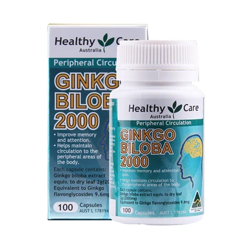 

Healthy Care Ginkgo Biloba 2000 Mg Lmprove Memory And Attention 100 Pcs