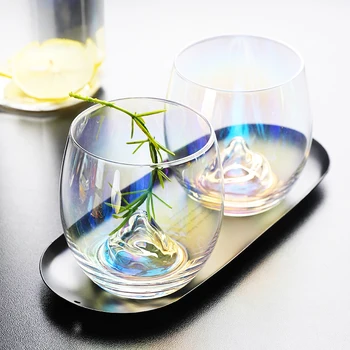 

Japanese ins Fuji color snow crystal glass cup drink juice glass cup