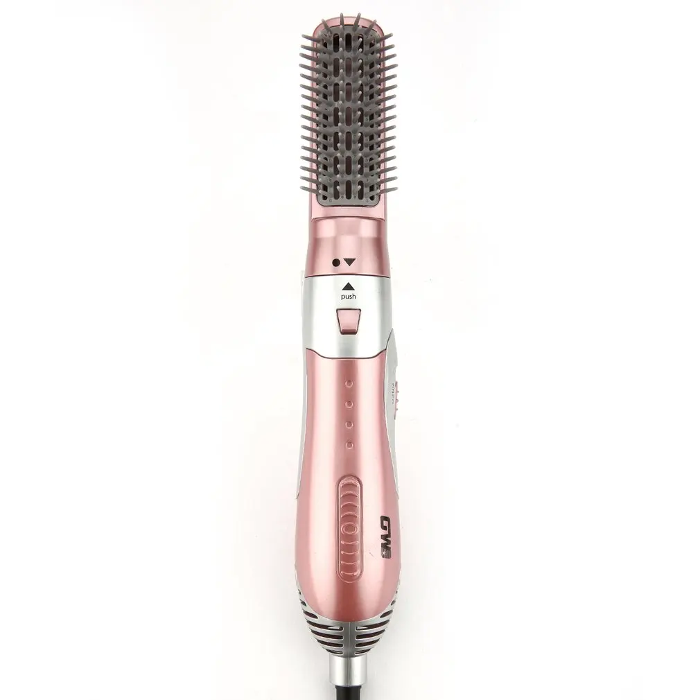 1200W 2 in 1 Multifuntional Hair Dryer Adjustable Hair Straightener Comb & Curling Hair Comb Rapid Heat Pink Hair Styling Dryer