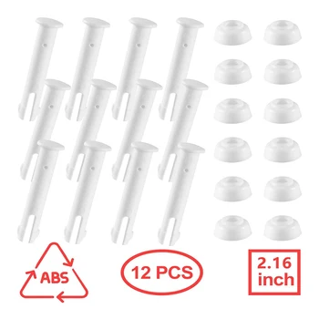 

12Pcs Plastic Pool Joint Pins Extra Rubber Seals Pool Replacement Parts 2.36 Inch Outdoor Swimming Pool Accessories