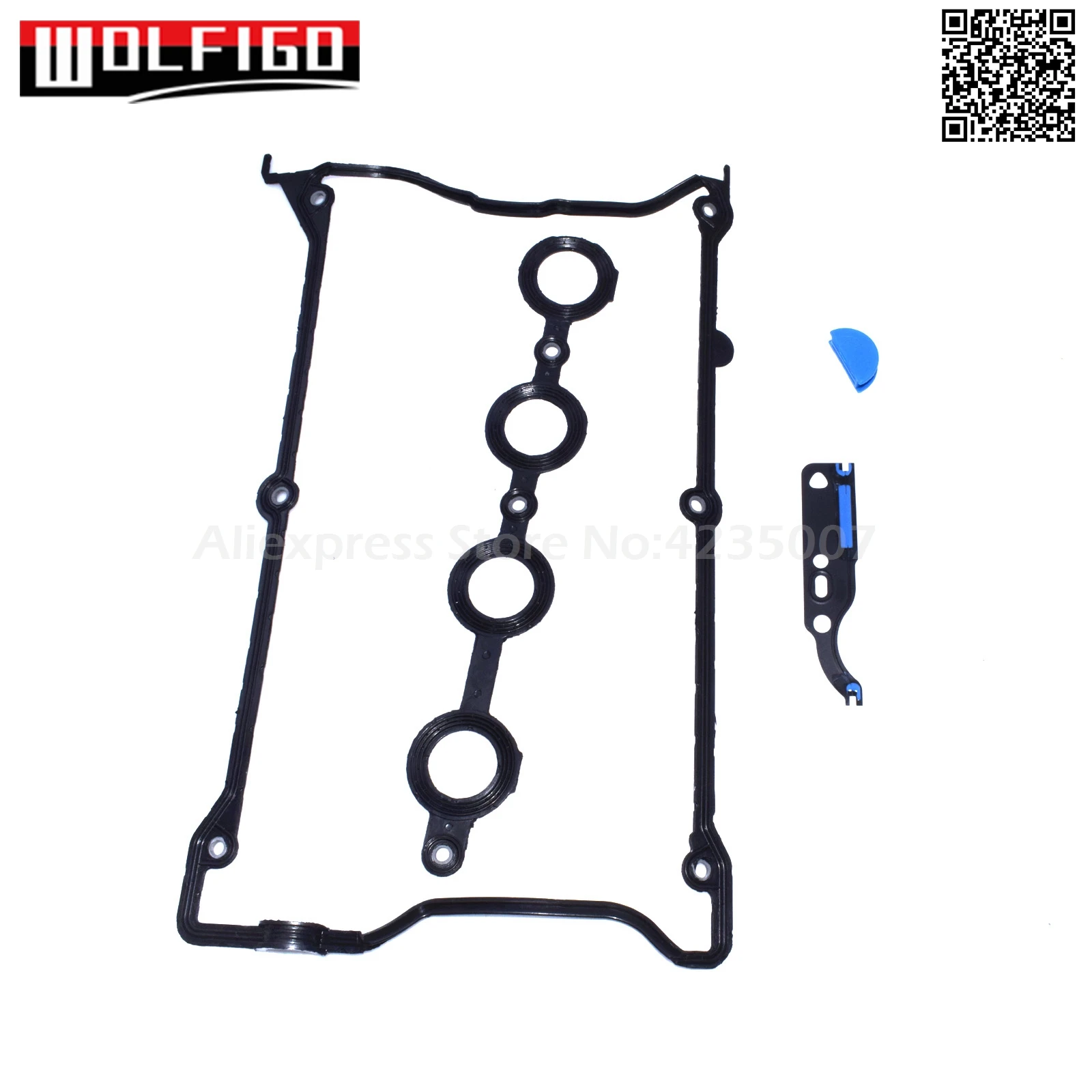 Engine Valve Cover Rubber Gasket Aluminum Gasket Kits & Chain Tensioner Set For VW Passat B5 Golf Jetta For Audi A4 TT 1.8T