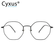 Cyxus анти голубой свет компьютерные очки для блокирования УФ-глаз деформации чтения очки из нержавеющей стали Рамка для унисекс 8008