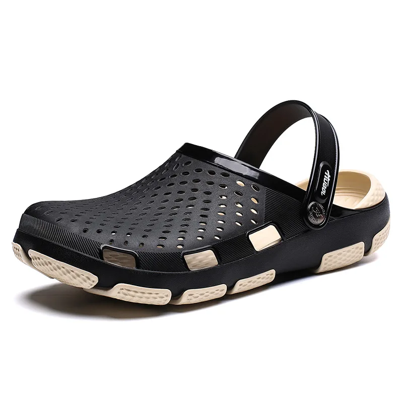 

2019 New Style Summer Men Breathable Porous Shoes Large Size Double Purpose Closed-toe Sandals Wading Trend Gel Shoes